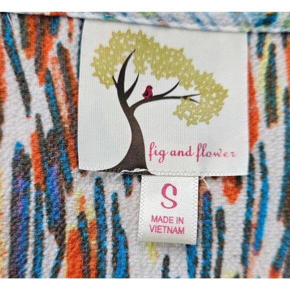 Fig & Flower Anthropologie Women's Tropical Printed Boho Hi-Lo Tunic/Dress Small - Picture 7 of 10